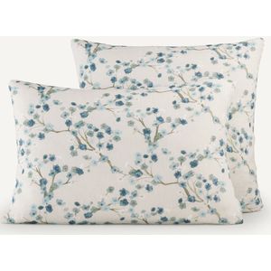 AM.PM. Nagoya - Kussensloop - Krijt/Bloemenprint - Katoen/Hennep