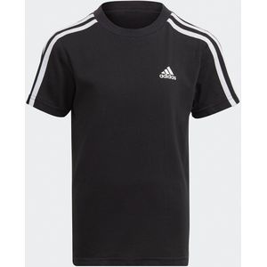 T-shirt met korte mouwen, 3 stripes ADIDAS SPORTSWEAR. Katoen materiaal. Maten 6/7 jaar - 114/120 cm. Zwart kleur