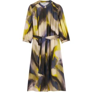 LA REDOUTE COLLECTIONS - Lange Jurk - Blauw - Viscose - Tie and Dye Print