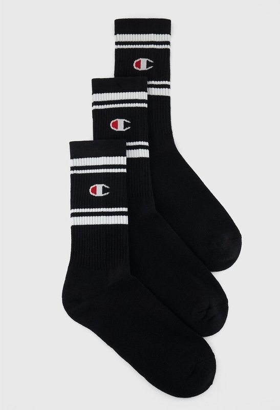 CHAMPION - Pantykousjes - Zwart - Katoen 60% - Set van 3 Paar