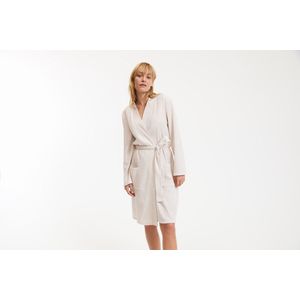 LA REDOUTE COLLECTIONS - Gewafelde Badjas - Mêleebeige - Jersey Materiaal