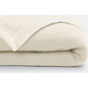 LA REDOUTE INTERIEURS - Deken - Ivoor - 100% Woolmark Wol