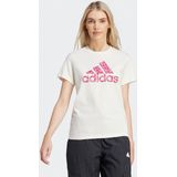 T-Shirt Animal Print Graphic ADIDAS SPORTSWEAR. Katoen materiaal. Maten XS. Beige kleur