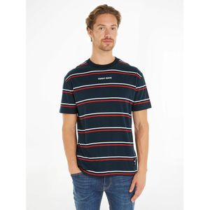 TOMMY JEANS - Gestreept T-shirt - Blauw - Katoen