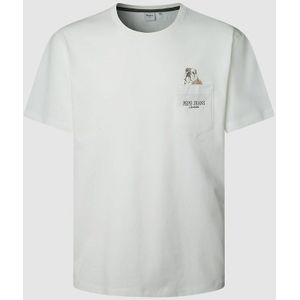 Pepe Jeans - PM5010095 - T-shirt - Wit - Katoen - Korte Mouwen