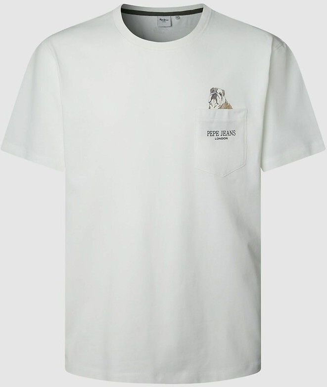 Pepe Jeans - PM5010095 - T-shirt - Wit - Katoen - Korte Mouwen