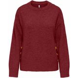 Only - ONLRENE LIFE LS BUTTON O-NECK CC KNT - Gebreide Trui - Cabernet