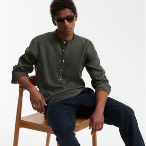 LA REDOUTE COLLECTIONS - Linnen Overhemd - Kakigroen - 100% Linnen