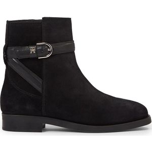 Bottines in suède Elevated TOMMY HILFIGER. Leer materiaal. Maten 37. Zwart kleur