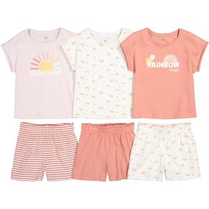 Set van 3 pyjashorts in katoen, regenboogprint LA REDOUTE COLLECTIONS. Katoen materiaal. Maten 6 jaar - 114 cm. Roze kleur
