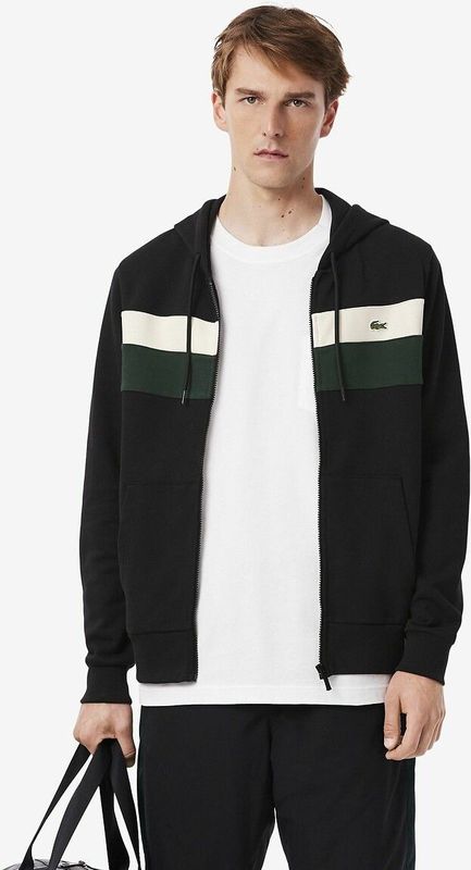 LACOSTE - Sweater met Rits - Zwart - Polyester