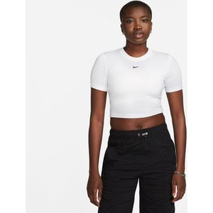 T-shirt Essential slim crop NIKE. Polyester materiaal. Maten XL. Wit kleur