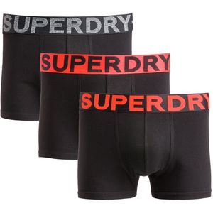 Set van 3 effen boxershorts SUPERDRY. Katoen materiaal. Maten XL. Zwart kleur