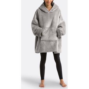 Javi - Plaid Fleece Sweater - Grijs - Unisex - 100% Gerecycled Polyester