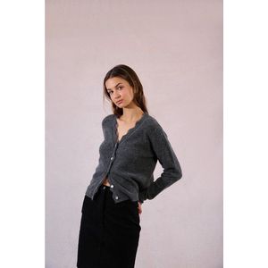 MOLLY BRACKEN - Gefestonneerde Vest - Grijs - Polyester