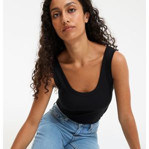 LA REDOUTE COLLECTIONS - Tank Top - Zwart - Ronde Hals - Modal Materiaal