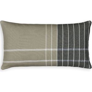 La Redoute Intérieurs - Ella - Kussenhoes - Taupe/Zwart - 100% Katoen