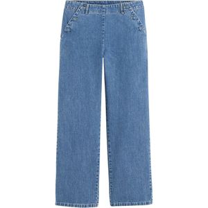 Rechte jeans met hoge taille EMILE & IDA X LA REDOUTE. Denim materiaal. Maten 42 FR - 40 EU. Blauw kleur