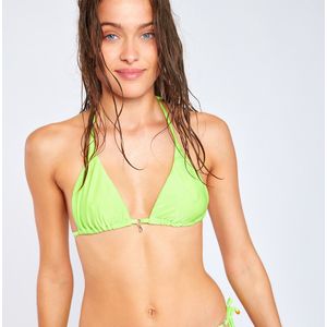 Triangel bikini-BH Rico Seaglitter BANANA MOON.  materiaal. Maten 44 FR - 42 EU. Groen kleur