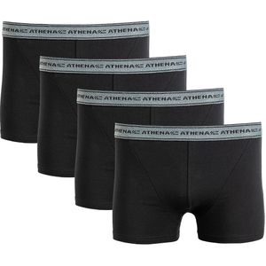 Set van 4 boxershorts Basic Coton ATHENA. Katoen materiaal. Maten XL. Zwart kleur