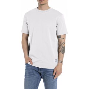 REPLAY - T-shirt - Wit - Katoen - Korte Mouwen - Ronde Hals