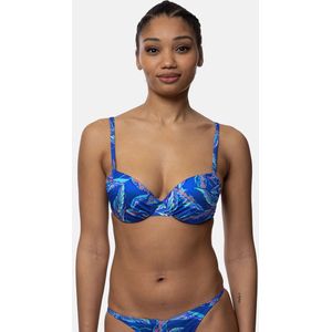 Bikini-BH met binnencups Nouméa DORINA.  materiaal. Maten 85D FR - 70D EU. Blauw kleur