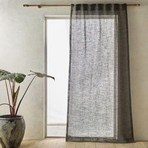 Gaby - Gordijn - Carbongrijs - 100% Linnen - Made in France