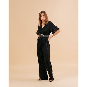 Massika - GRACE & MILA - Lange Jumpsuit - Zwart - Viscose Materiaal