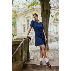 LA PETITE ÉTOILE - RUSLA - Knoopjurk - Marineblauw - Viscose