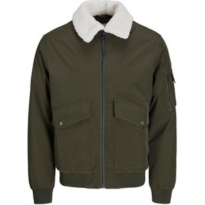 Jas met pilotenkraag JACK & JONES. Polyester materiaal. Maten XXL. Groen kleur