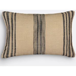 Belaga - Kussensloop - Naturel/Zwart - Katoen/Linnen