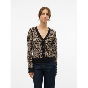 VERO MODA - VMARIA - Gebreid Vest - Lichtbeige / Zwart