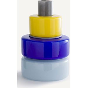 Vaas met 3 ringen van geblazen glas, H25 cm, Maveo AM.PM. Glas materiaal. Maten één maat. Multicolor kleur