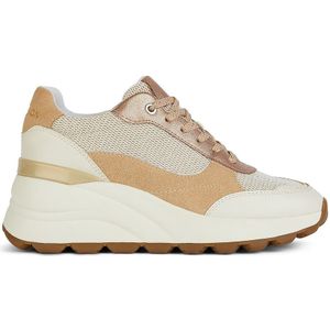 Sneakers met sleehak Spherica EC13 GEOX. Polyester materiaal. Maten 39. Beige kleur