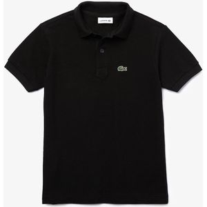 Polo met korte mouwen LACOSTE. Katoen materiaal. Maten 14 jaar - 162 cm. Zwart kleur