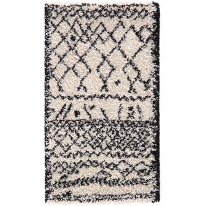 Bedmatje in berber stijl, Afaw LA REDOUTE INTERIEURS. Polypropyleen materiaal. Maten 60 x 110 cm. Zwart kleur