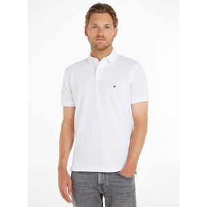 Rechte stretch polo, 2 knopen TOMMY HILFIGER. Katoen materiaal. Maten XL. Wit kleur