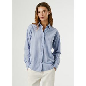 Pepe Jeans - Lyric - Blouse - Lichtblauw / Magenta - Lange Mouw