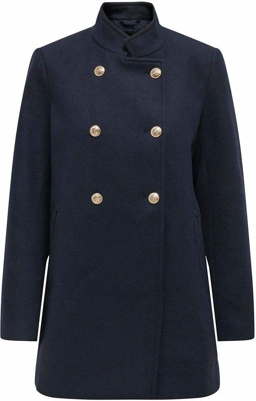 ONLY - ONLANNIE - Tussenmantel - Nachtblauw - Knoopsluiting