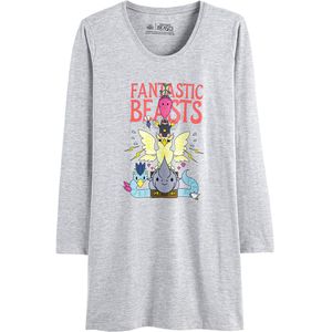 Fantastic Beasts - Big Tee - Mêleegrijs - Katoen - Lange Mouwen