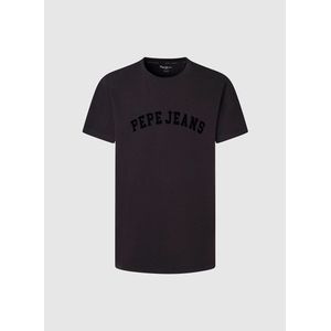 T-shirt met korte mouwen en logo PEPE JEANS. Katoen materiaal. Maten S. Zwart kleur