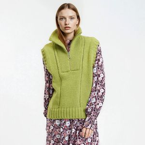 LA REDOUTE COLLECTIONS - Trui zonder Mouwen - Groen - Grof Tricot