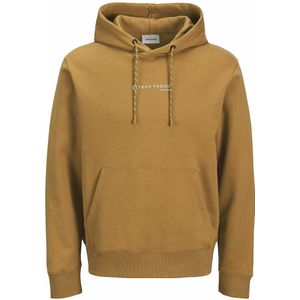 Hoodie JJSKI JACK & JONES. Katoen materiaal. Maten L. Geel kleur