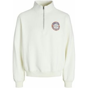 Sweatshirt met halve rits en logo JACK & JONES. Katoen materiaal. Maten L. Beige kleur