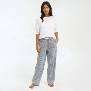 LA REDOUTE COLLECTIONS - Geruite Pyjamabroek - Blauw - Zuiver Katoen Popeline