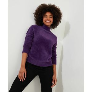 JOE BROWNS - Trui - Violet - Polyamide - Lange Mouwen - Opstaande Kraag