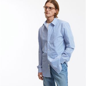 LA REDOUTE COLLECTIONS - Aansluitend Hemd - Lichtblauw - Katoen