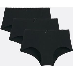 LA REDOUTE COLLECTIONS - Shorties - Zwart - Set van 3 - Stretchkatoen