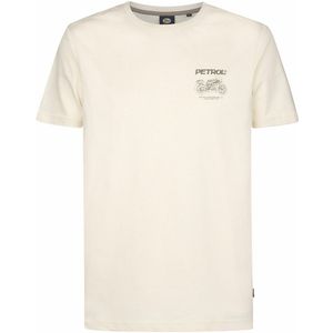 PETROL INDUSTRIES - T-shirt - Wit - Katoen - Korte Mouwen