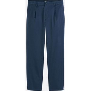 DOCKERS - Chino Bandplooibroek - Marineblauw - Katoen